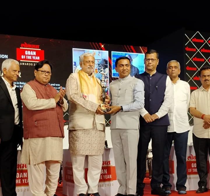 Dr. Kiran Thakur Honored with ‘Lokmat Goan of the Year 2025’ Award for Exceptional Leadership and Social Contributions